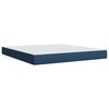 vidaXL Sommier &agrave; lattes de lit avec matelas Bleu 180x200 cm Tissu