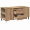 vidaXL Table basse avec tiroir Ch&ecirc;ne artisanal 102 x 44,5 x 50 cm