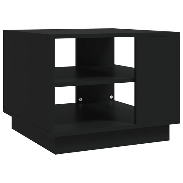 vidaXL Table basse noir 55x55x43 cm bois d'ing&eacute;nierie