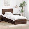 vidaXL Cadre de lit Ch&ecirc;ne brun 75 x 190 cm Bois d&rsquo;ing&eacute;nierie