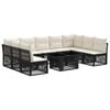 vidaXL Ensemble de canap&eacute; de jardin 10 pc Noir polyrotin