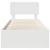 vidaXL Cadre de lit avec t&ecirc;te de lit Blanc 75 x 190 cm Pin massif