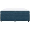 vidaXL Sommier &agrave; lattes de lit et matelas Bleu fonc&eacute; 200x200cm Velours