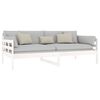 vidaXL Lit de jour sans matelas blanc bois de pin massif 90x190 cm