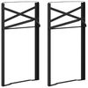 vidaXL Pied de Table &agrave; Bi&egrave;re 2 pc Noir 39 x 3 x 75 cm