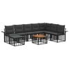 vidaXL Ensemble de canap&eacute;s d'ext&eacute;rieur 9 pcs Noir et Gris fonc&eacute;