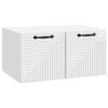 vidaXL Meuble TV mural Montage mural Blanc brillant 59,5 x 41 x 30 cm