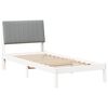 vidaXL Cadre de lit avec t&ecirc;te de lit Blanc 90 x 200 cm Pin massif