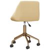 vidaXL Chaises pivotantes &agrave; manger lot de 2 cr&egrave;me velours