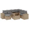 vidaXL Salon de jardin avec coussins 8 pcs beige r&eacute;sine tress&eacute;e