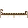 vidaXL Cadre de lit sans matelas marron miel bois massif 150x200 cm