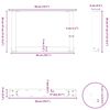 vidaXL Pieds de table basse en U, 2 pi&egrave;ces, anthracite, 50 x (30-31) cm, acier