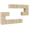 vidaXL Ensemble de meubles TV 10 pcs Ch&ecirc;ne sonoma Bois d'ing&eacute;nierie