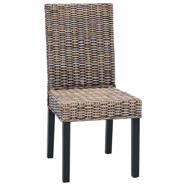 vidaXL Chaise de salle &agrave; manger 2 pcs Noir Blanchi 45 x 54 x 93 cm