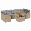 vidaXL Ensemble de canap&eacute; de jardin 8 pc Beige et Gris clair polyrotin
