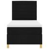 vidaXL Lit &agrave; ressort LED avec matelas Noir 90 x 190 cm tissu