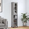 vidaXL Buffet haut Sonoma gris 34,5x34x180 cm Bois d'ing&eacute;nierie