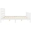 vidaXL Cadre de lit sans matelas blanc 200x200 cm bois massif de pin