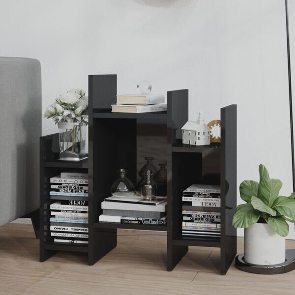 vidaXL Armoire lat&eacute;rale Noir brillant 60x26x60 cm Agglom&eacute;r&eacute;