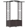 vidaXL Lit &Eacute;lev&eacute; avec Treillis et Toit Marron 125 x 40 x 138 cm PP