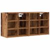 vidaXL Armoires &agrave; chaussures 2 pcs vieux bois 52x30x50 cm