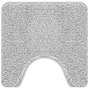 vidaXL Tapis de bain antid&eacute;rapant avec d&eacute;coupe pour toilette Gris