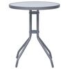 vidaXL Ensemble de bistro 3 pcs aluminium et textil&egrave;ne argent&eacute;