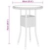 vidaXL Ensemble de bistro de jardin 3 pcs poly rotin et verre tremp&eacute;