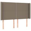 vidaXL Sommier &agrave; lattes de lit matelas LED Taupe 140x190 cm Tissu