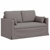 vidaXL Canap&eacute; 120cm 2 pcs Taupe M&eacute;tал