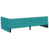 vidaXL Cadre de lit d'angle avec t&ecirc;te de lit Turquoise 100 cm x 200 cm