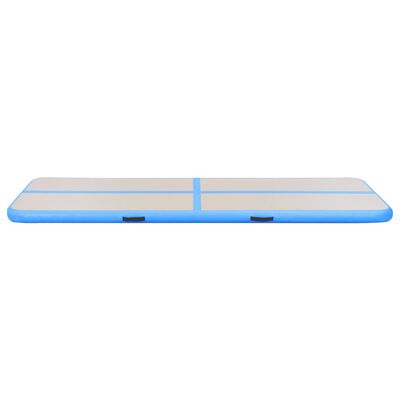 vidaXL Tapis gonflable de gymnastique avec pompe 700x100x10cm PVC Bleu