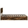 vidaXL Lit de Rangement Ch&ecirc;ne fum&eacute; 120 x 190 cm Bois d'ing&eacute;nierie