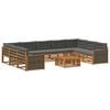 vidaXL Ensemble de canap&eacute;s d'ext&eacute;rieur 10 pc Naturel et Anthracite