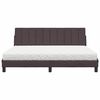 vidaXL Lit avec matelas Hanko marron fonc&eacute; 180x200 cm tissu