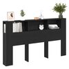 vidaXL Cabinet de T&ecirc;te de Lit Ch&ecirc;ne noir 180 x 18.5 x 102.5 cm