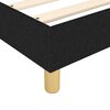 vidaXL Sommier à lattes de lit avec matelas Noir 160x200 cm Tissu