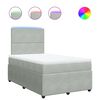 vidaXL Sommier &agrave; lattes de lit et matelas gris clair 120x190cm velours
