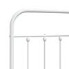 vidaXL T&ecirc;te de lit m&eacute;tal blanc 100 cm