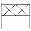 vidaXL T&ecirc;te de lit de remplacement m&eacute;tal noir 107 cm