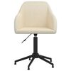 vidaXL Chaises pivotantes &agrave; manger lot de 4 cr&egrave;me velours