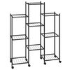 vidaXL Jardini&egrave;re avec roues 83x25x103,5 cm Noir Fer