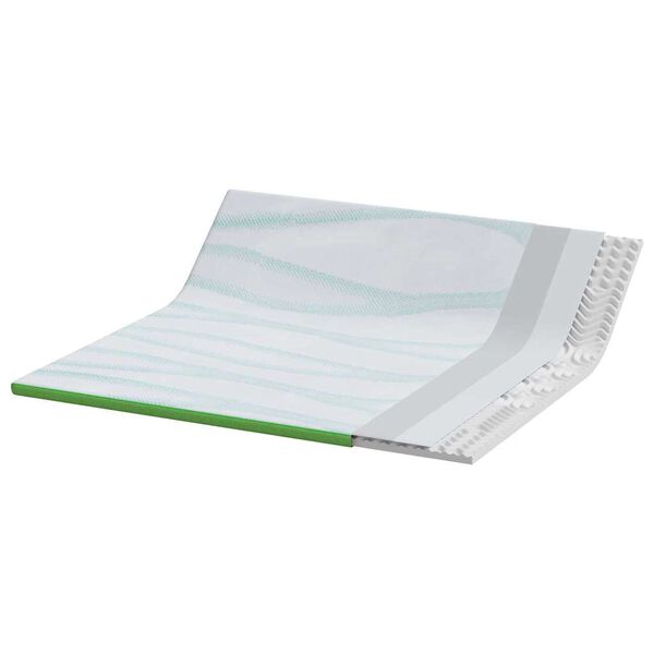 vidaXL Surmatelas Blanc et vert 180 x 200 x 6 cm Tissu Jacquard