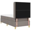 vidaXL Lit &agrave; ressorts avec matelas Taupe 140 x 200 cm tissu