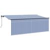 vidaXL Auvent R&eacute;tractable Bleu et Blanc 400 x 200 cm