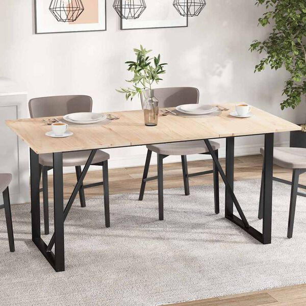 vidaXL Dessus de table 3 pcs 80x53x1,7cm rectangulaire bois pin massif