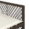 vidaXL Ensemble &agrave; manger de jardin avec coussins 15 pcs marron rotin
