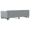 vidaXL Lit de jour avec lit gigogne gris clair 90x190 cm tissu