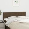 vidaXL T&ecirc;tes de lit 2 pcs Marron fonc&eacute; 72x5x78/88 cm Tissu
