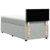 vidaXL Sommier &agrave; lattes de lit et matelas Gris clair 100x200cm Velours